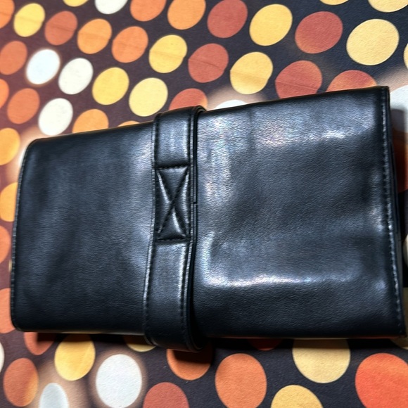 Checi black snap button closure fold out wallet - Picture 10 of 12